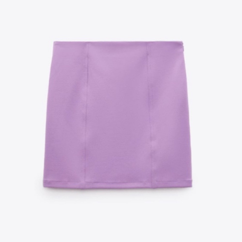 Zara Lilac Mid Rise Mini Skirt